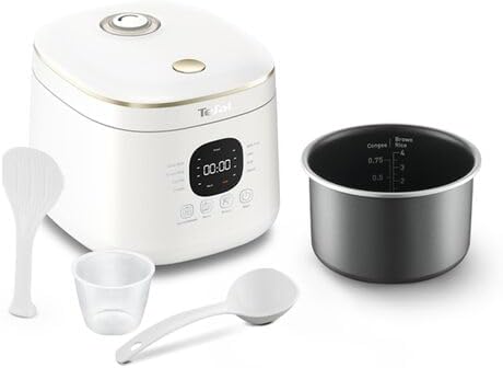 Tefal Rice Mate Mini RK5151 หม้อหุงข้าว 0.7 ลิตร – Fuzzy Logic, 8 โปรแกรม, ขนาดกะทัดรัดสำหรับคอนโดTefal Rice Mate Mini RK5151 0.7L Rice Cooker – Fuzzy Logic, 8 Programs, Compact Size for Small Homes