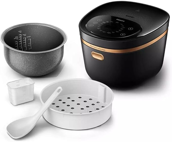 Philips 5000 Series IH HD4539/62 หม้อหุงข้าว IH 1.5L – 18 โปรแกรม, หม้อ Maifanshi, ระบบ 3D HeatingPhilips 5000 Series IH HD4539/62 หม้อหุงข้าว IH 1.5L – 18 โปรแกรม, หม้อ Maifanshi, ระบบ 3D Heating