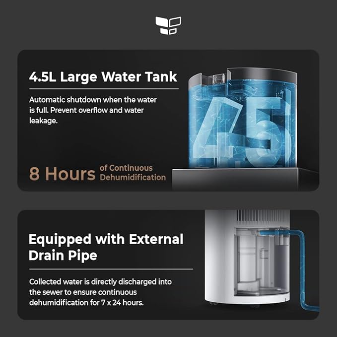 เครื่องลดความชื้น Xiaomi Smart Dehumidifier 13L – กำจัดความชื้น เชื้อรา กลิ่นอับXiaomi Smart Dehumidifier 13L – Powerful Moisture & Mold Removal with 3L Water Tank