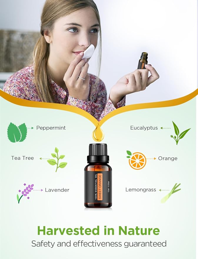 InnoGear Diffuser 100ml พร้อมน้ำมันหอม 6 ขวด – หมอกละเอียด เงียบ ปิดอัตโนมัติ ดีไซน์ลายไม้InnoGear 100ml Essential Oil Diffuser with 6 Oils – Ultrasonic Mist, Quiet Operation, Auto Shut-off, Wood Grain Design