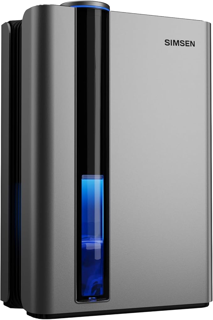 SIMSEN 95oz เครื่องลดความชื้น 800 ตร.ฟุต – เงียบ ฟิลเตอร์ล้างได้ ไอออไนเซอร์ พร้อมท่อระบายน้ำ (CT15)SIMSEN 95oz Dehumidifier 800 Sq.Ft – Quiet, Reusable Filter, Ionizer & Drain Hose (CT15)