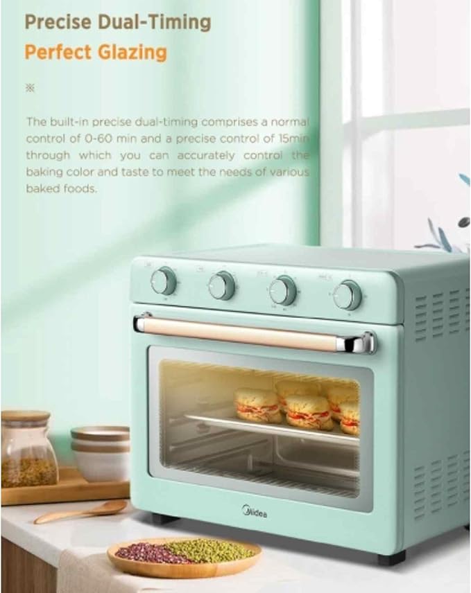 Midea Retro 35L เตาอบไฟฟ้า – ความจุ 35 ลิตร ดีไซน์วินเทจ ใช้งานง่ายMidea Retro 35L Electric Oven – Vintage Style, Spacious & Easy to Use