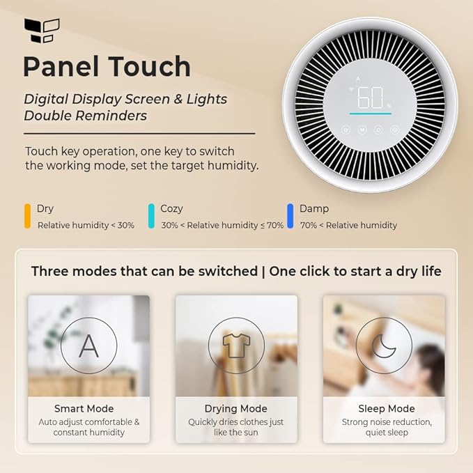 เครื่องลดความชื้น Xiaomi Smart Dehumidifier 13L – กำจัดความชื้น เชื้อรา กลิ่นอับXiaomi Smart Dehumidifier 13L – Powerful Moisture & Mold Removal with 3L Water Tank