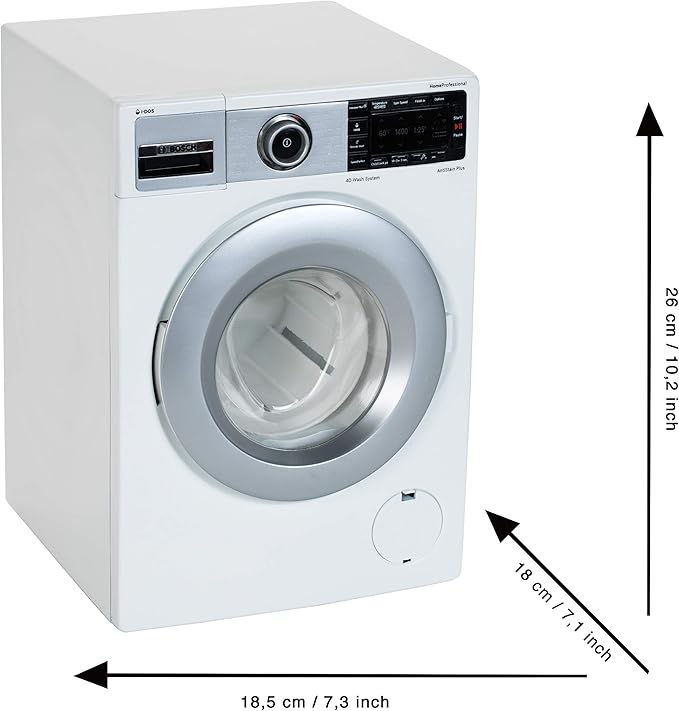 เครื่องซักผ้าของเล่น Theo Klein Bosch 9213 – ระบบเสียงจริง เล่นน้ำได้ เหมาะสำหรับเด็ก 3+Theo Klein Bosch Toy Washing Machine – Real Sounds & Water Play | Kids Pretend Play Washer 9213