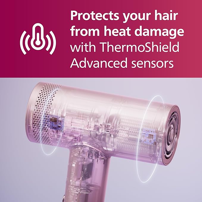 Philips BHD837/03 ไดร์เป่าผม Brushless DC Motor Series 8000 – ลมแรง 110,000 RPM และ ThermoShield AdvancedPhilips BHD837/03 Hair Dryer Series 8000 – Brushless DC Motor, Up to 110,000 RPM & ThermoShield Advanced