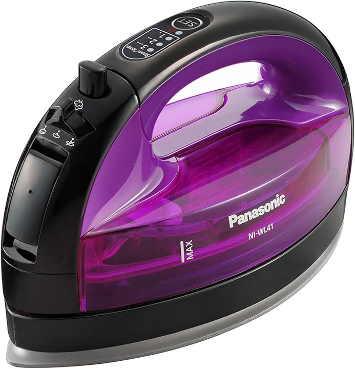 Panasonic NI-WL41VSH เตารีดไอน้ำไร้สาย 1550W – รีดง่าย ไร้สาย ถังน้ำถอดได้Cordless Steam Iron – Cordless, Detachable Tank & Smooth Ironing