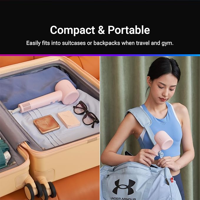 Dreame Hair Gleam เครื่องเป่าผมความเร็วสูง 110,000 rpm สีม่วง – ลมแรง แห้งเร็ว น้ำหนักเบาDreame Hair Gleam High-Speed Hair Dryer Purple – 110,000 rpm Motor, Ultra-Light & Fast Dry