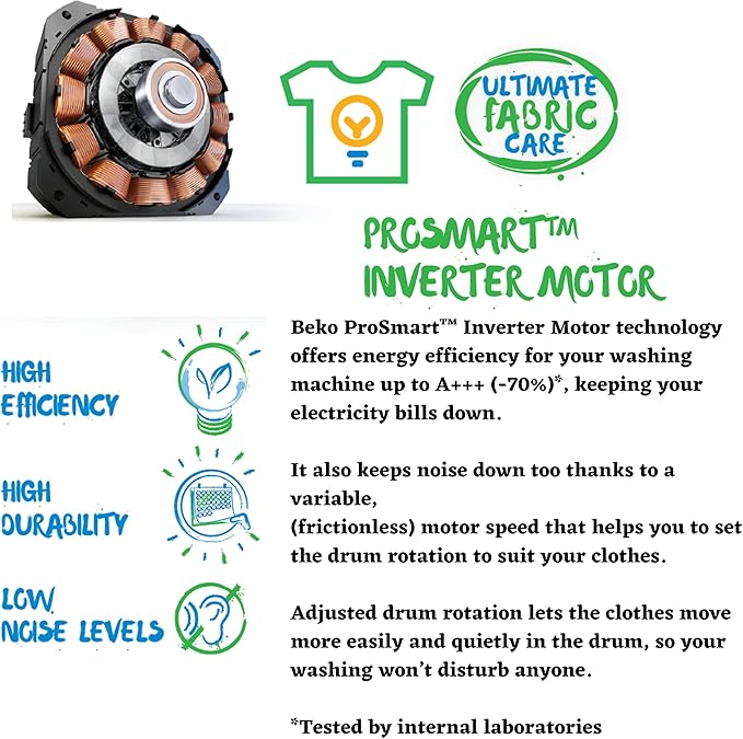 Beko WCV8736XS0 เครื่องซักผ้า 8kg รอบปั่น 1200rpm – ประหยัดน้ำ 4 Ticks ซักสะอาดรวดเร็วBeko WCV8736XS0 8kg Front Load Washer – 1200rpm, 4-Tick Water Efficiency, Fast Clean