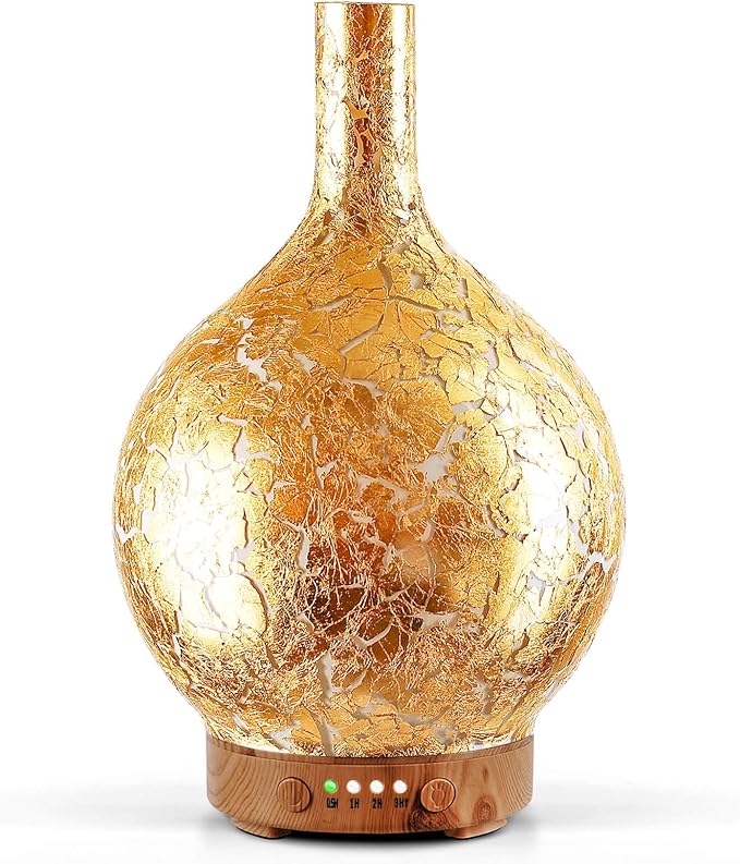 Porseme Gold Plated Diffuser 150ml – หมอกละเอียด เงียบหรู ตั้งเวลาได้ ปลอดภัย BPA-FreePorseme Gold Plated Essential Oil Diffuser 150ml – Ultrasonic Mist, Timer, Auto Shut-off, BPA-Free